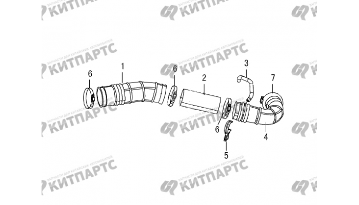Патрубок воздушного фильтра Great Wall Wingle 5
